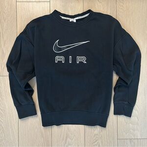 Vintage Nike Air Women’s Oversized Crewneck Size Medium Black Sweater